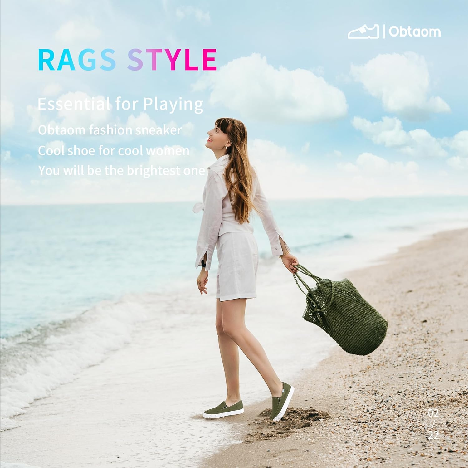 Obtaom Slip On Shoes Canvas Slip On Sneakers Comfy Arch Support Loafers Casual Canvas Fashion Sneaker - Image 6