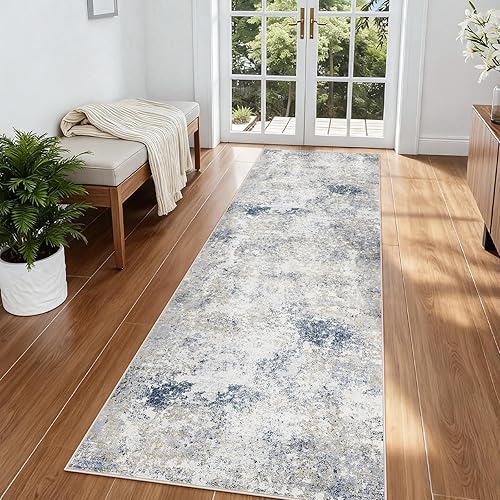 Miniatura 18 de Alfombras de área de 8x10 lavables a máquina - Alfombras grandes modernas abstractas para sala de estar, alfombra delgada suave antideslizante para