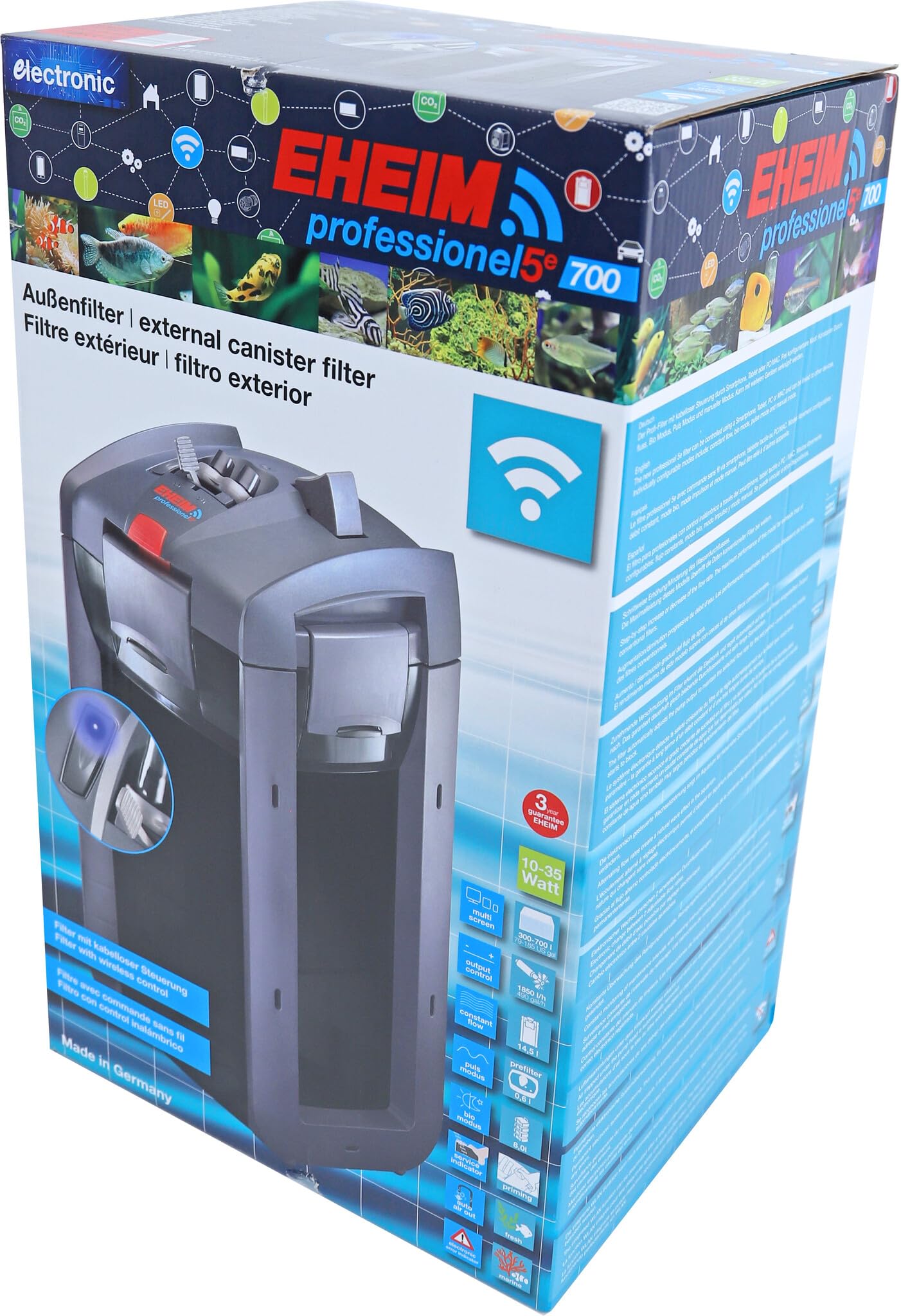 EHEIM Filtre externe pour Aquarium Professionel 5 Electronic 700 de 300 à 700 L