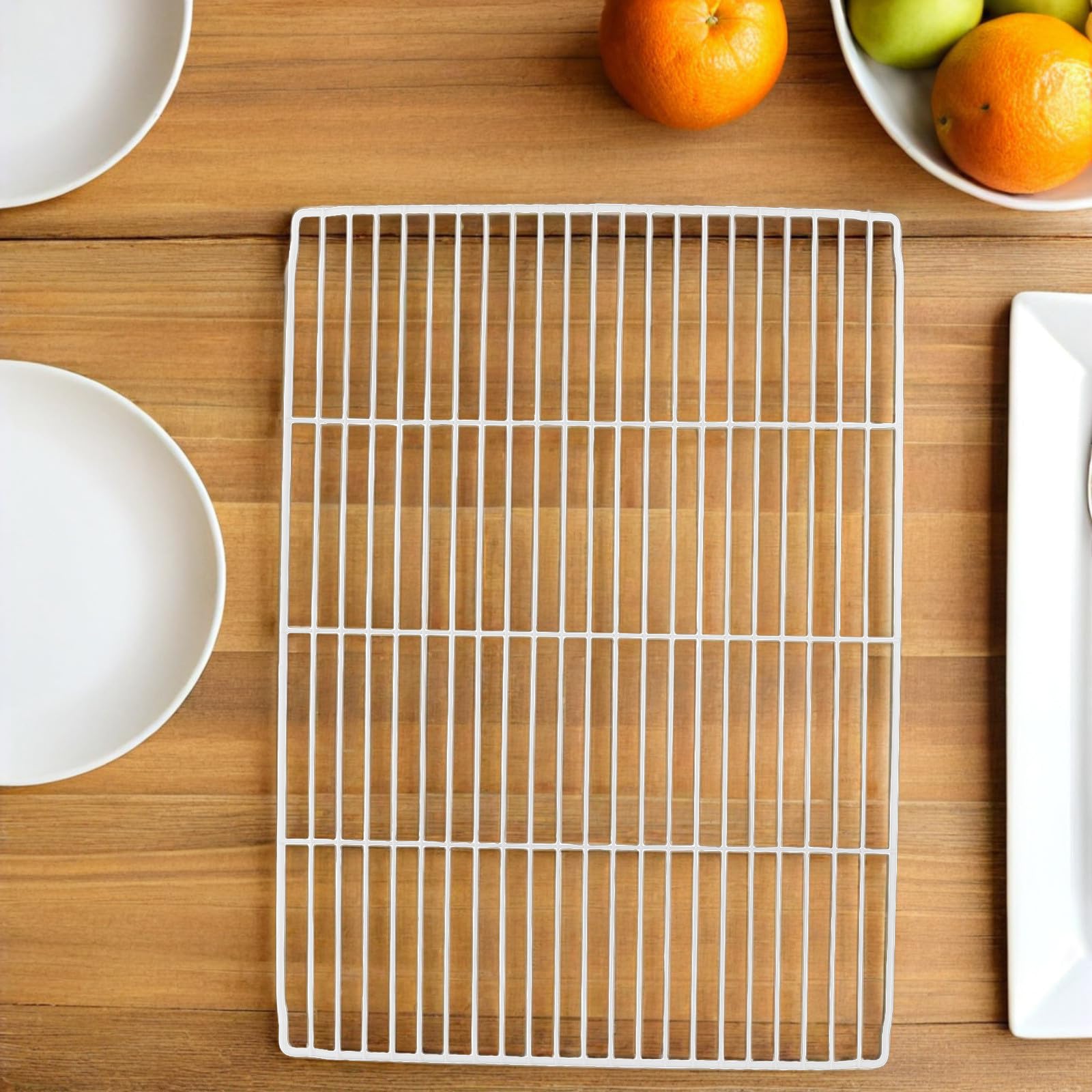 Estante Organizador para Congelador de Hierro Blanco, 3 Piezas, Mejora la Visibilidad y Facilita el Acceso en Almacenamiento de Cocina