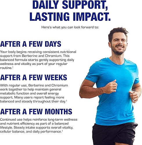 Miniatura 6 de Suplemento de berberina de alta potencia de 500 mg Cápsulas de berberina de fórmula clínica con canela orgánica y cromo para el equilibrio interno,