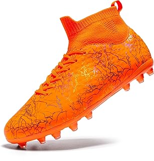 Unisex-Adult Soccer Cleats Youth High-top Training Football Cleats