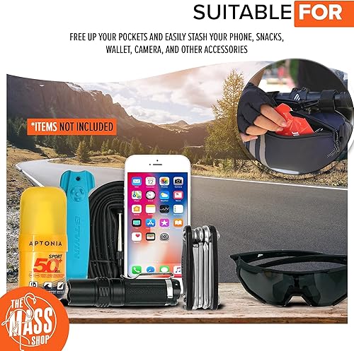 Miniatura 6 de The Mass Shop Bolsa de bicicleta, bolsas para bicicletas, bolsa para manubrio, bolsa de bicicleta, bolsa para manillar de bicicleta, soporte para