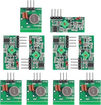 5Pcs 433MHz RF Wireless Transmitter and Receiver Module Kit for ARM/MCU