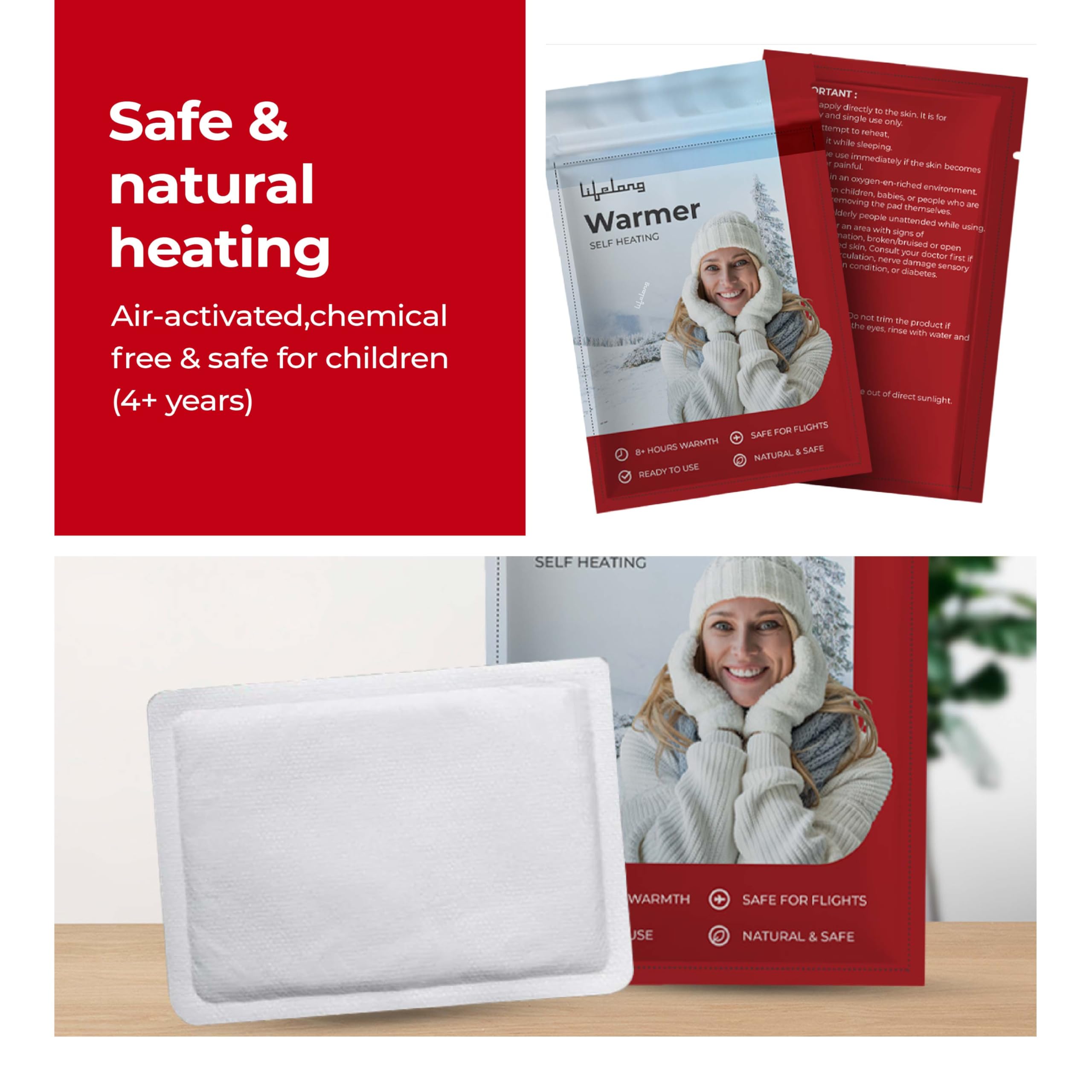 Lifelong Body WarmersI Heat Packs for Men, Women | (Pack of 2)