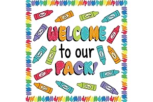 63-Piece Back to School Bulletin Board Decoration Set