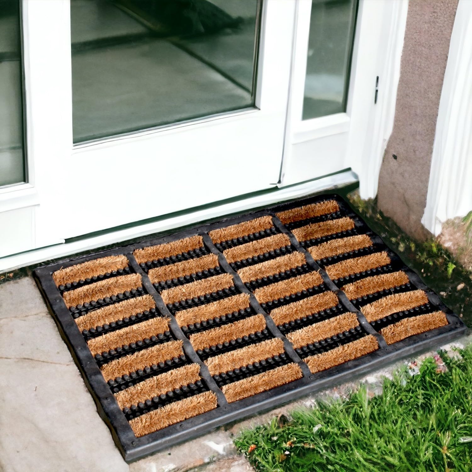 VL Door Mat 40x60cm – Durable Coir Door Mats Outdoor with Anti-Slip Rubber Base – Machine Washable, Super Absorbent Outdoor Mat for Mud, Rain & Dirt – Great for Entryways, Patio, Porch (Pack of 1) — image 1
