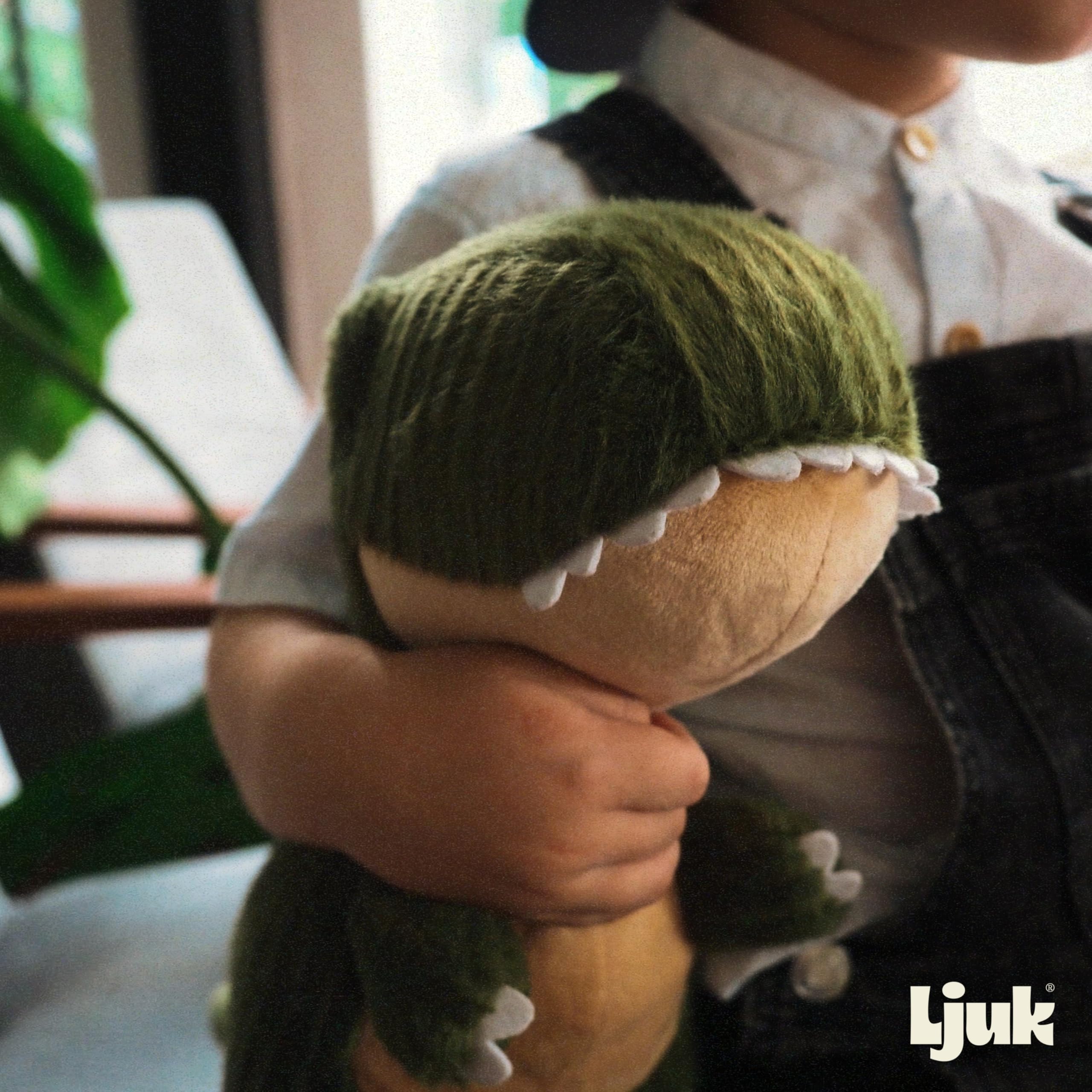 Ljuk® Cuddlesaurus™ Super Soft Dinosaur T-Rex Cuddly Toy, 30 cm, Green, Gift for Boys and Girls Plush Toy for Kids Dinosaur - Image 2