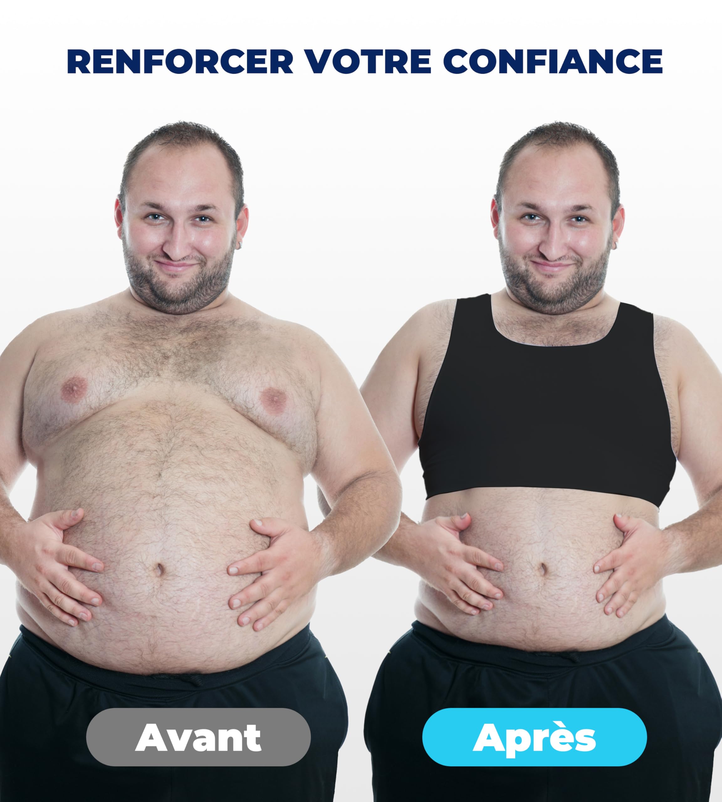 Compression Gynécomastie Poitrine Binder Amincissant Corest Tank Top Breast Bra pour Transgenre FTM Tomboy Hommes Femmes