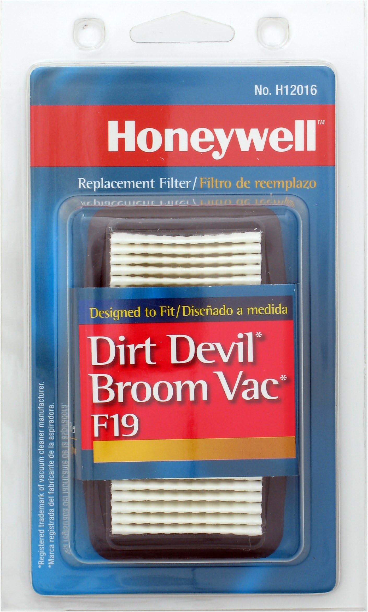 Honeywell H12016 Replacement Filter for Dirt Devil Broom Vac F19 Filter