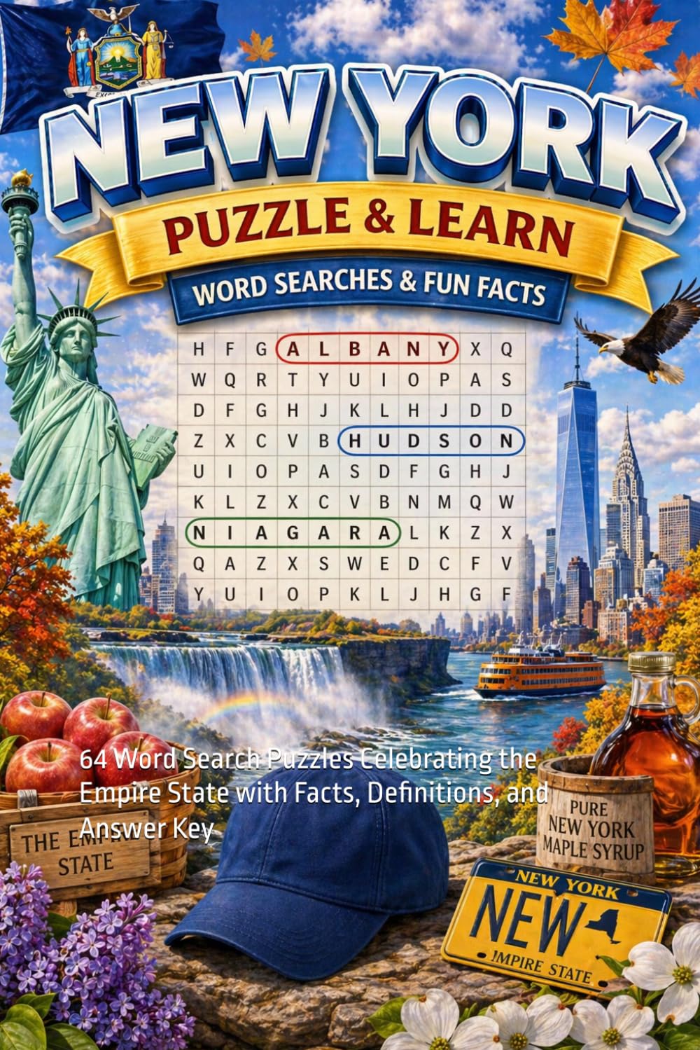New York Word Search Puzzle and Learn: 64 Word Search Puzzles Celebrating the Empire State with Facts, Definitions, and Answer Key (Ultimate States Word Search and Learn Collection)
