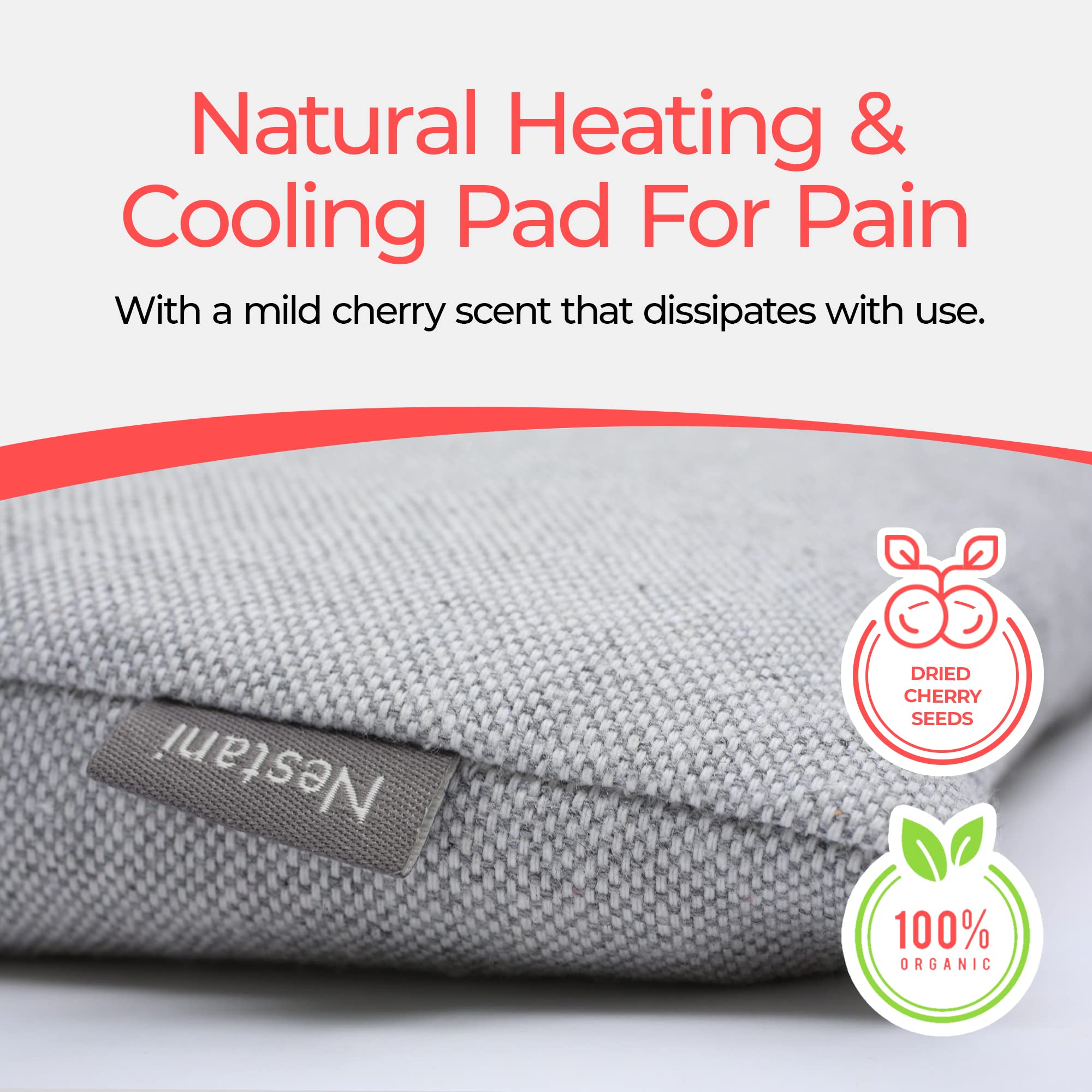 Nestani Microwavable Heating Pad, Cherry Seed Reusable Heat Pack