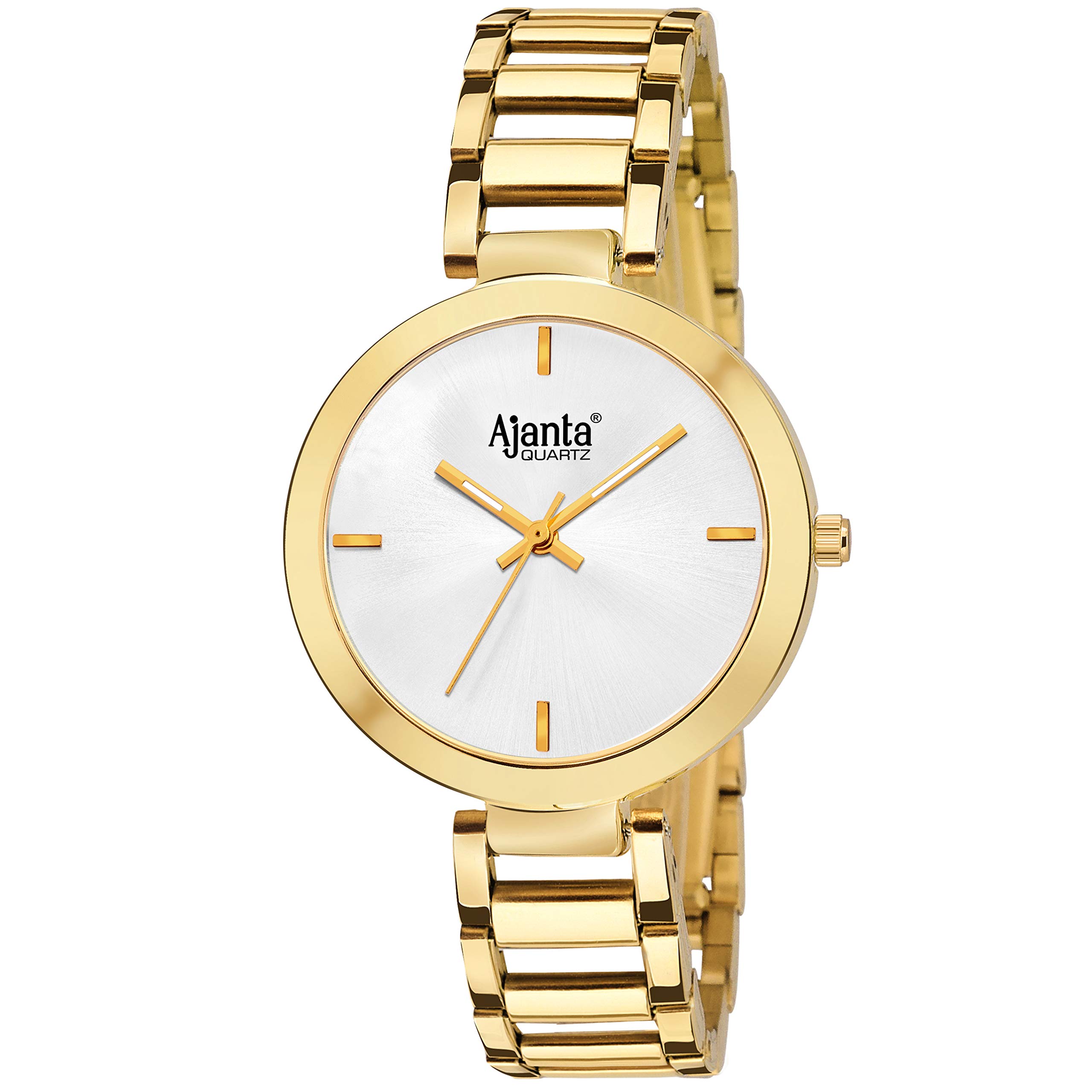 Ajanta Golden Women Stainless Steel Watches Analog Wrist Round Dial Womens Watch for Girls&Miss&Ladies Stylish Quartz Watches-AWC043MSL (B07NNYX6DT) Amazon Price History, Amazon Price Tracker
