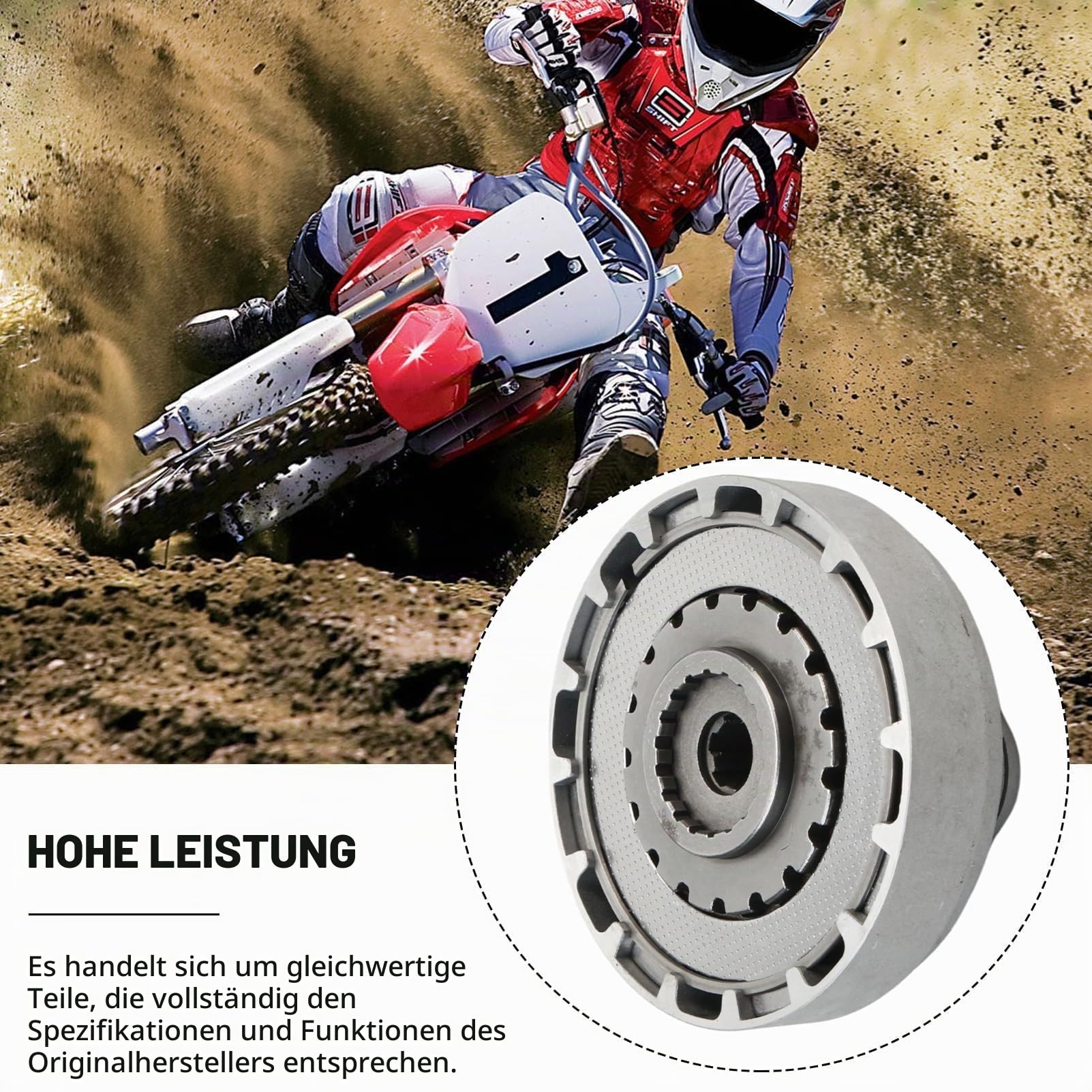 Manuell StrapazierfäHig Kupplung Für 50 Cc 70 Cc 90 Cc 110 Cc 125 Cc Heavy Duty Manuelle Kupplung 17 ZäHne Ersatz Mit Dirtbike Pitbike