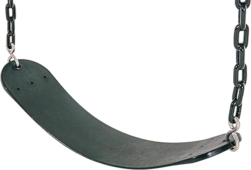 Jack & June - Columpio con cinturón verde con cadenas de 80 pulgadas para altura de cubierta de 5 pies y 6 pies