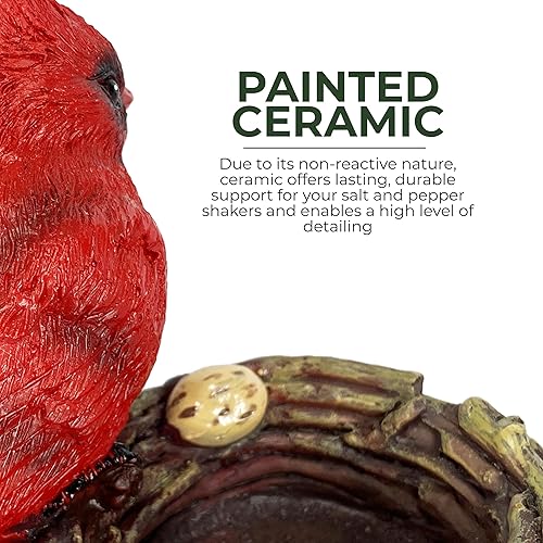 Miniatura 66 de River's Edge Juego de salero y pimentero, de resina de polímero, pintado a mano. Cocodrilo (Alligator),Bass,Oso y abejas,Azul Cangrejo,Bobber,Bull