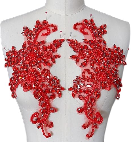 Miniatura 9 de Disfraces de costura, parches y apliques de encaje, adorno de decoración de pecho con cristales acrílicos de cristal, diamantes de imitación para
