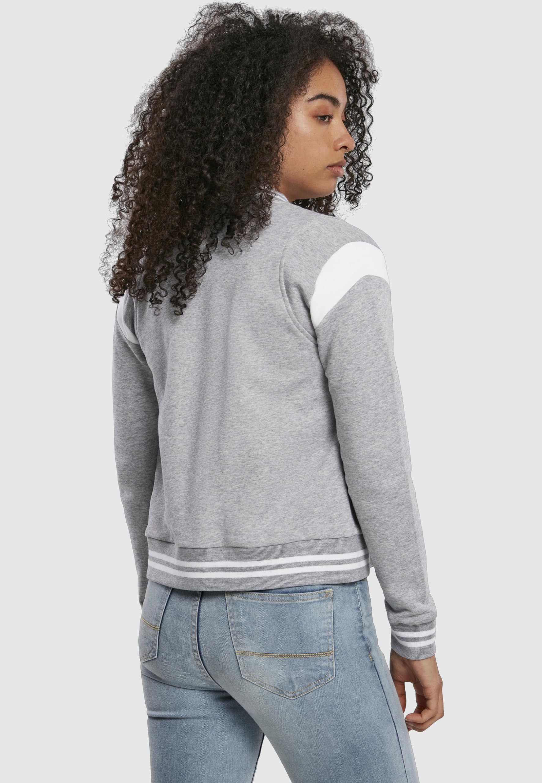 Urban Classics CazadoraTipo universitario Mujer Chaqueta Universitaria negro-blanco