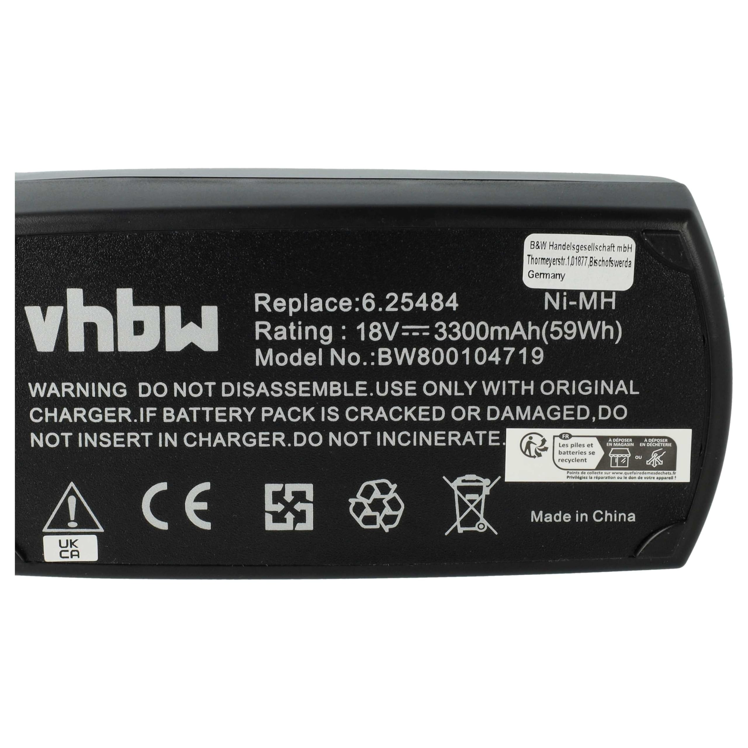vhbw Bateria kompatybilna z narzędziem Metabo KSAP18Li (3300 mAh, NiMH, 18 V)