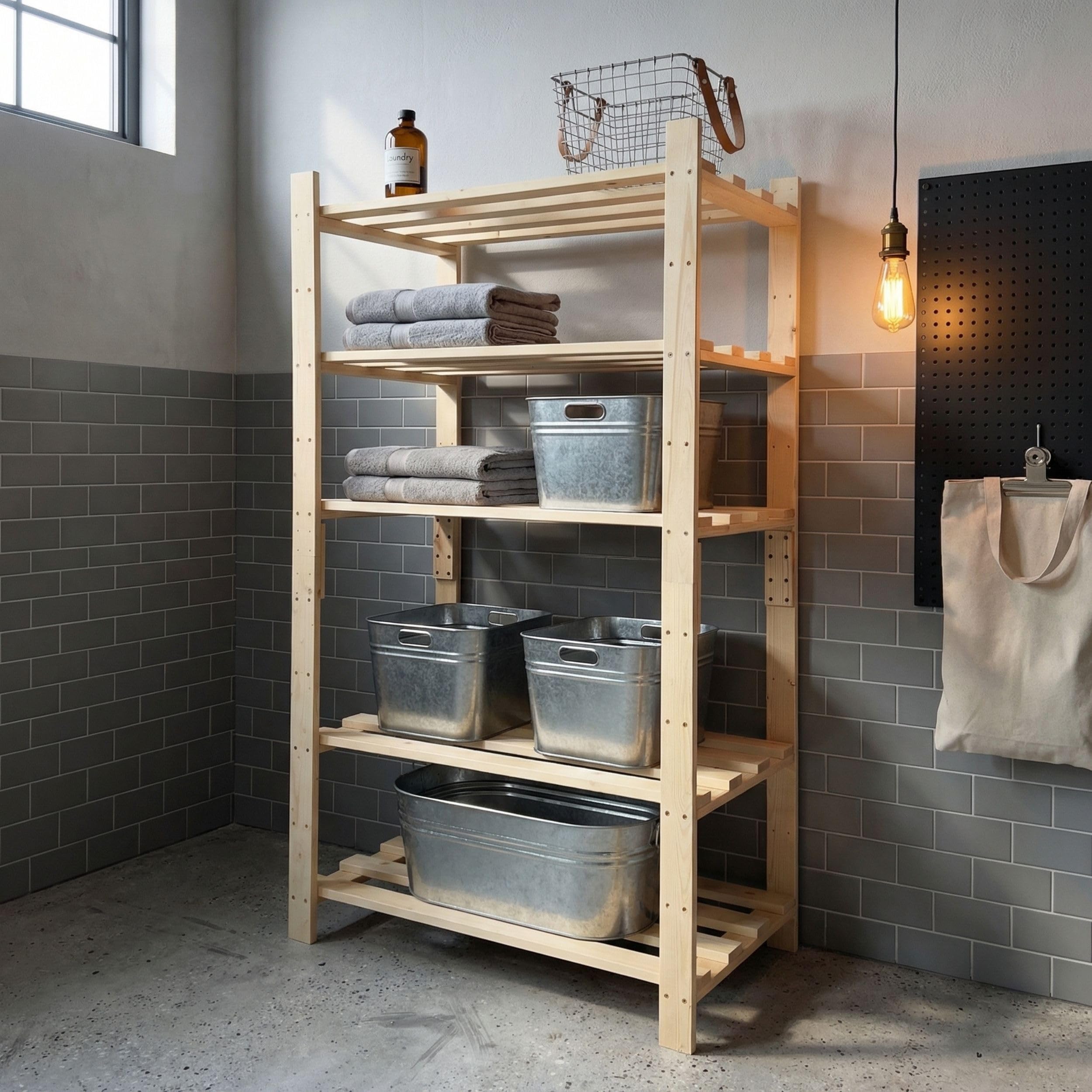 Core Products 5-Shelf Heavy Duty Storage Unit, Slatted Free-Standing Shelving for Garage Shed, Home, H154 x W89 x D45.2 cm