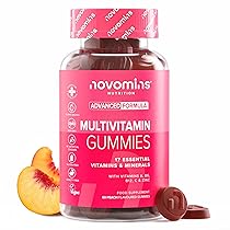 Multivitaminico Completo – Integratori con 17 Vitamine e Minerali – Vitamina C, A, B6, B12, Zinco, Magnesio, Omega 3 – Vegan – Integratore Multivitaminico Donna & Uomo – 60 Orsetti Gommosi – Novomins