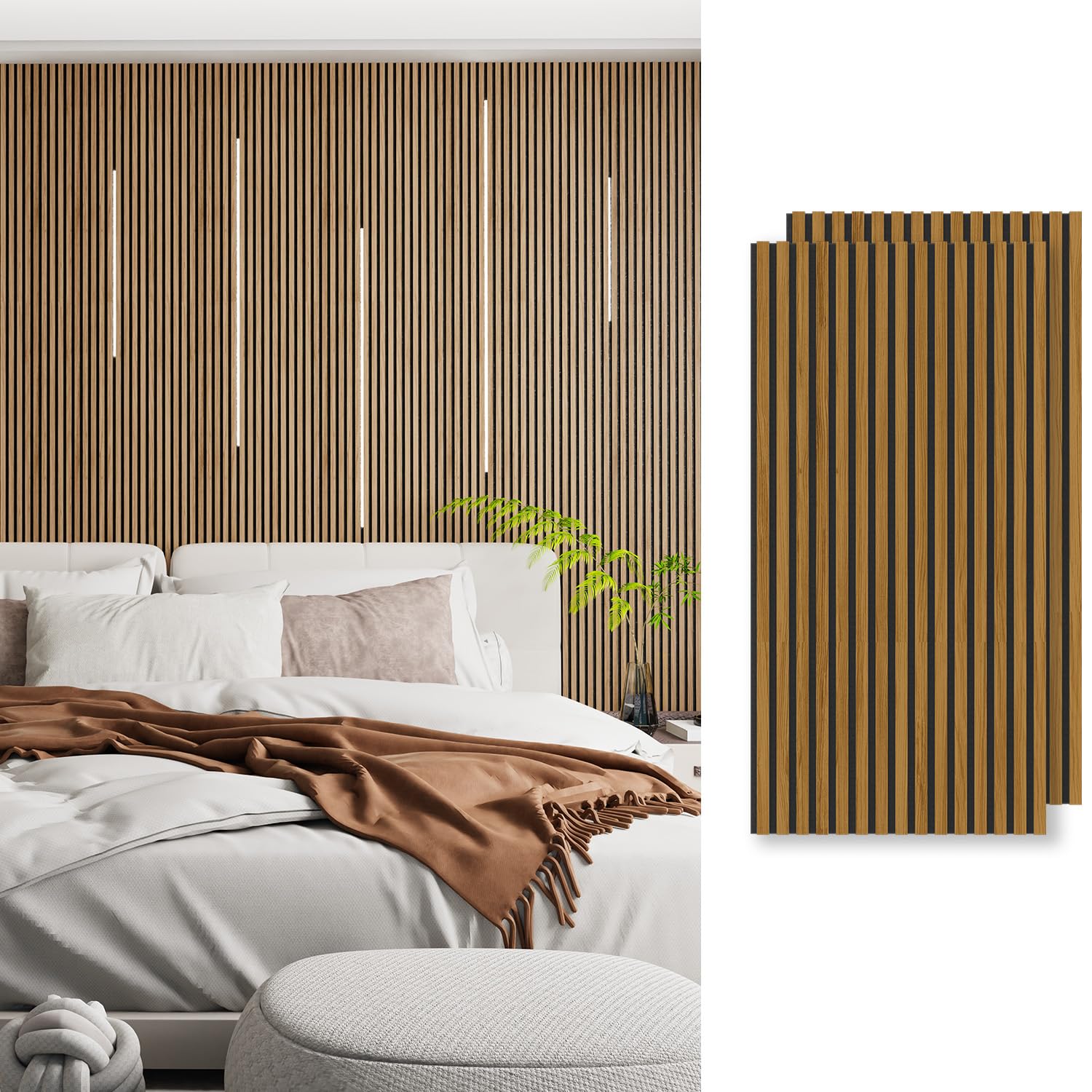 Amazon.com: Carlo Schdoo Wood Wall Panels, 2-Pack 48'' × 24
