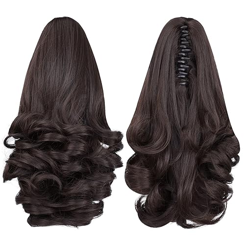 Miniatura 8 de Extensión de cola de caballo, extensiones de cabello con clip de garra de 12 pulgadas, extensiones de cabello corto rizado, extensión de cola de