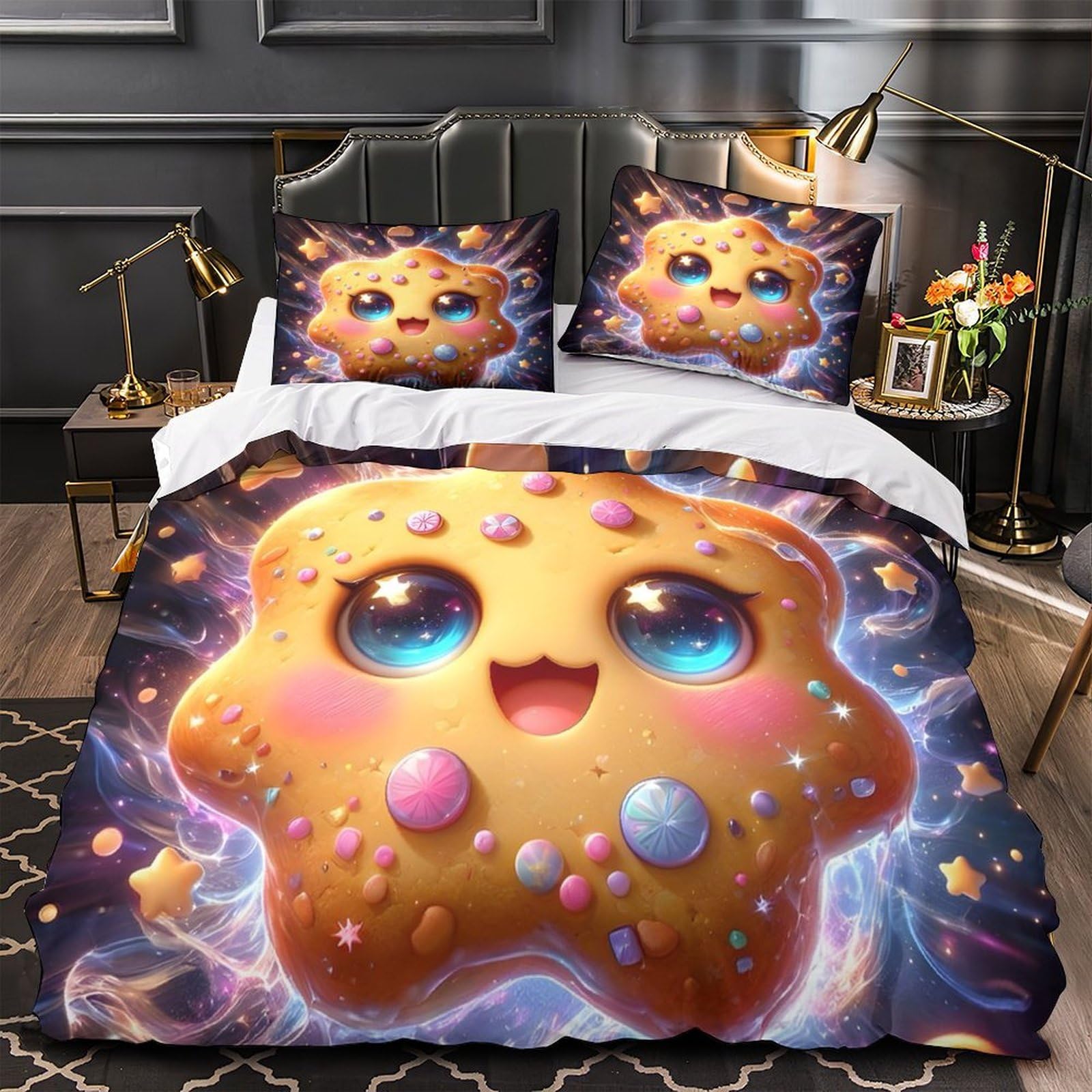Parure de lit hypoallergique et respirante housse de couette 3D