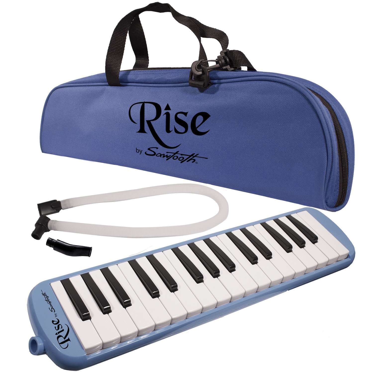Rise by Sawtooth Piano Style Melodica with 32 Keys, Blue, (ST-RISE-MEL-32-BLUE)