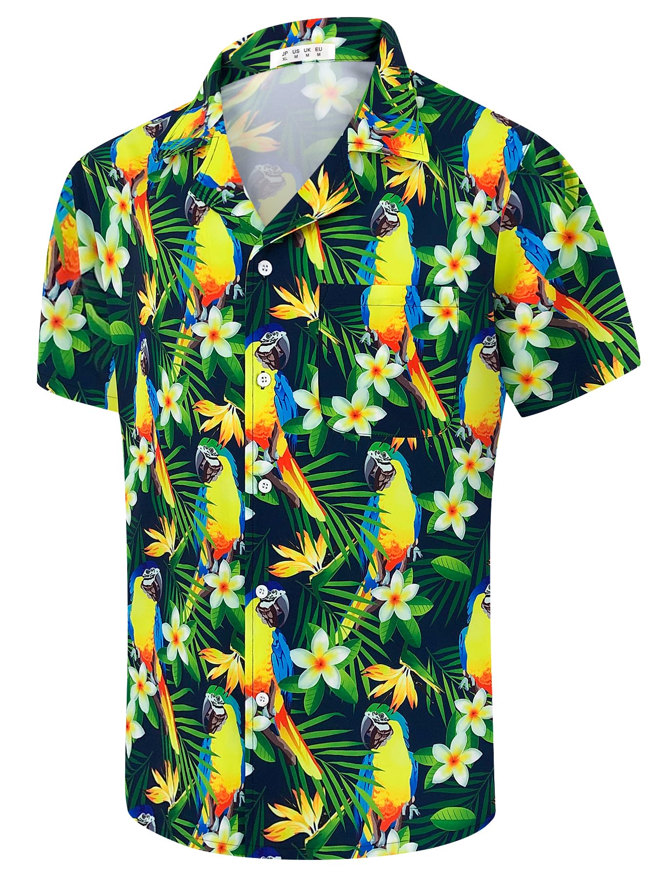 Hawaiian Shirts for Men Summer Casual Button Down Floral Shirts Men's Short Sleeve Aloha Beach Shirt