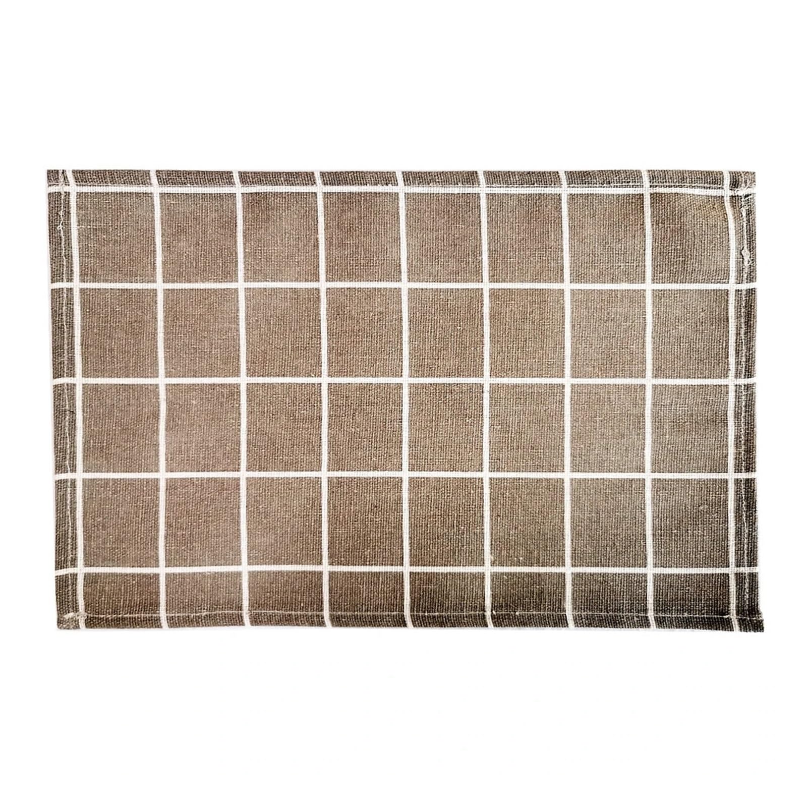 Tapis de table en polyester et lin rayé A15 30x40cm pour la vaisselle