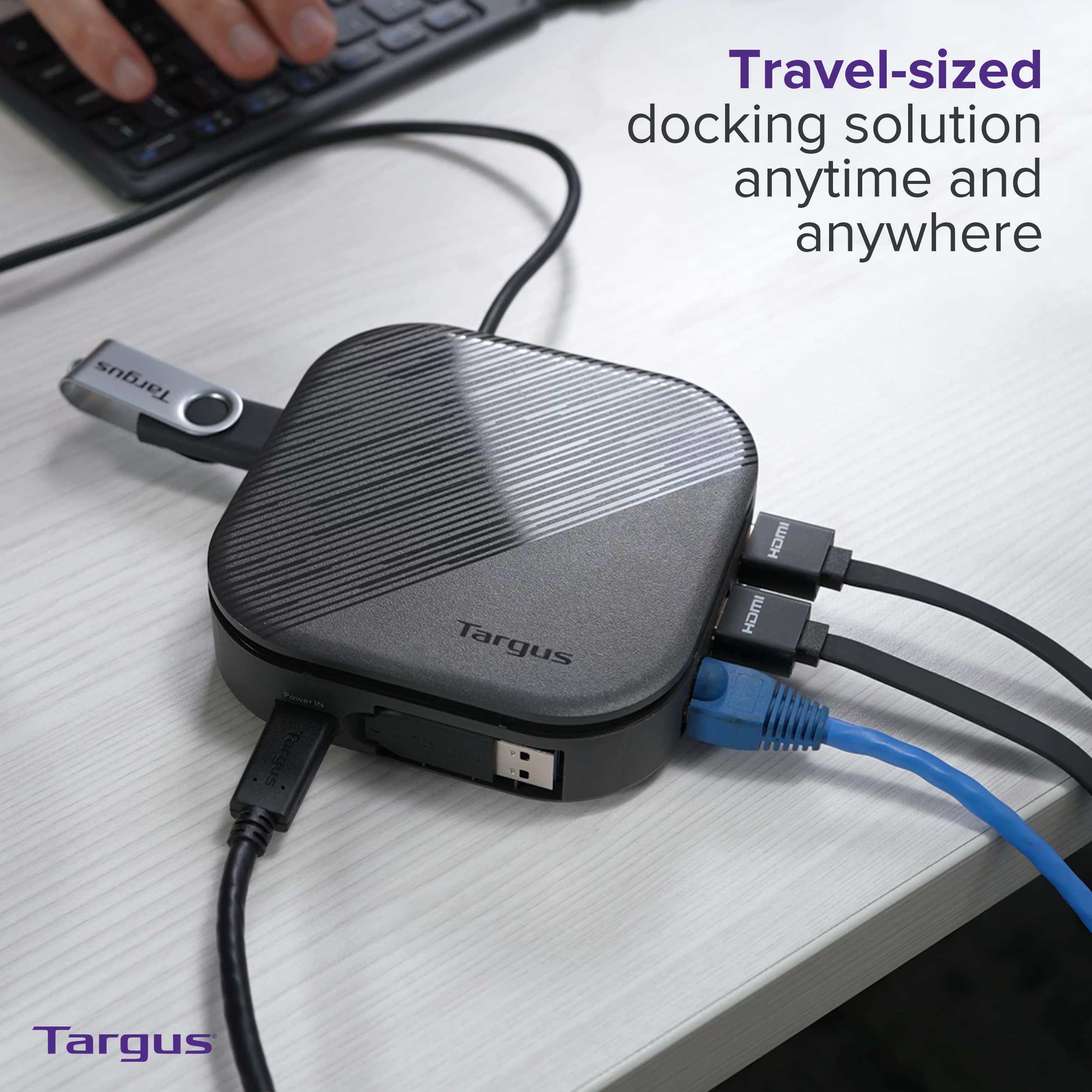 Targus DOCK116GLZ Station d'accueil Avec Fil USB 3.2 Gen 2 (3.1 Gen 2) Type-C Noir