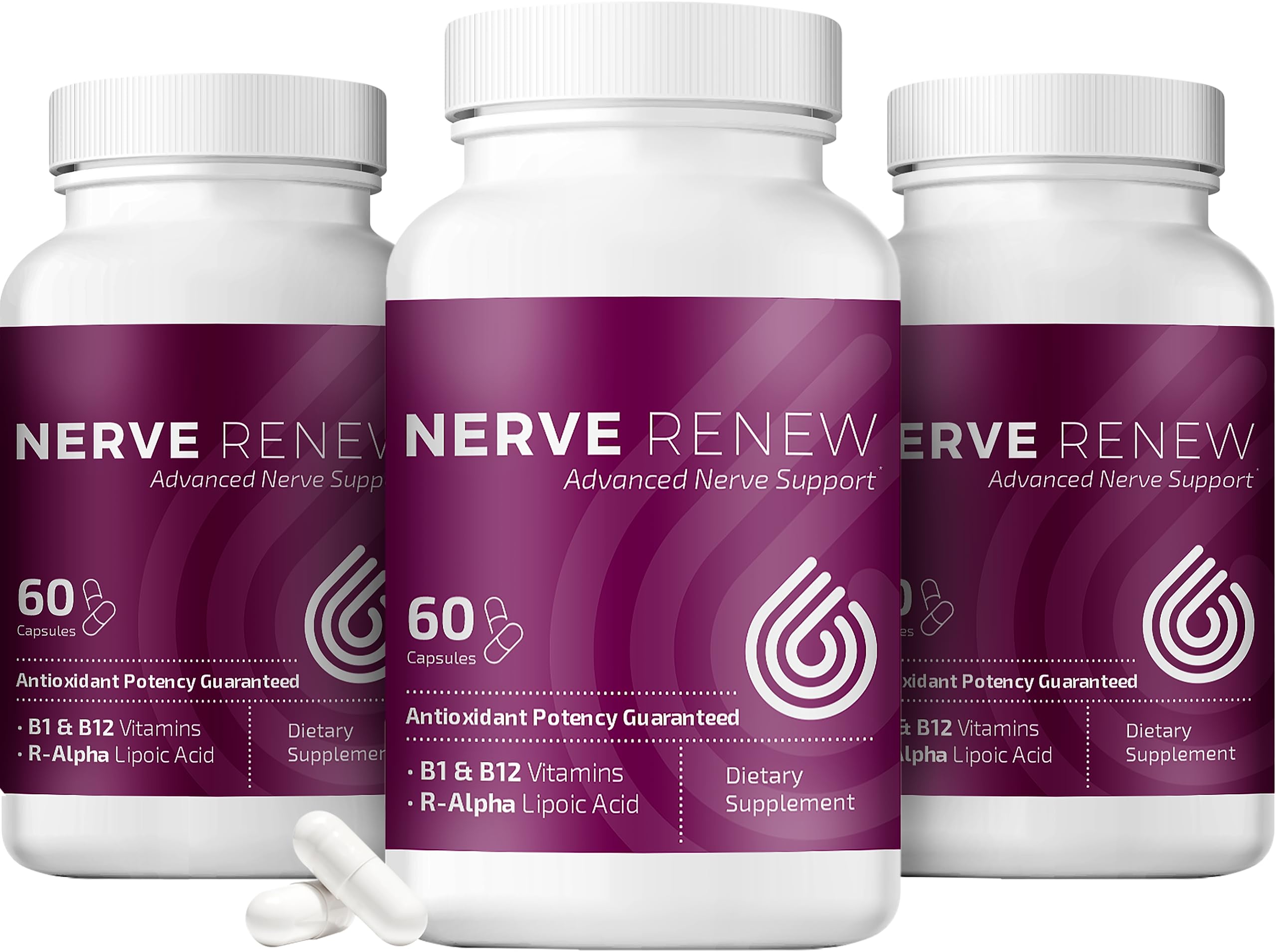 Advanced Nerve Support - 300mg Stabilized R-Alpha Lipoic Acid, Vitamin B Complex, Benfotiamine, Herbs for Fast-Acting Support