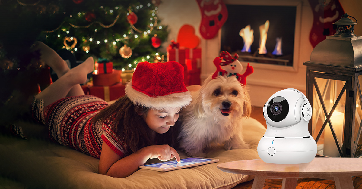 litokam Little elf Camera, Huisdiercamera met 360° Motion Tracking, IR Nachtzicht, 2-weg Audio, [2023 Nieuw] WiFi-camera, 1080P Home Security Camera voor Baby/Huisdier, Indoor Camera Draadloos Werk
