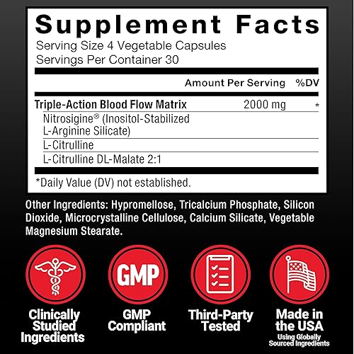 Miniatura 8 de FORCE FACTOR Potenciador de óxido nítrico, fórmula de acción rápida con L-arginina, aumenta los niveles de óxido nítrico, maximiza las bombas