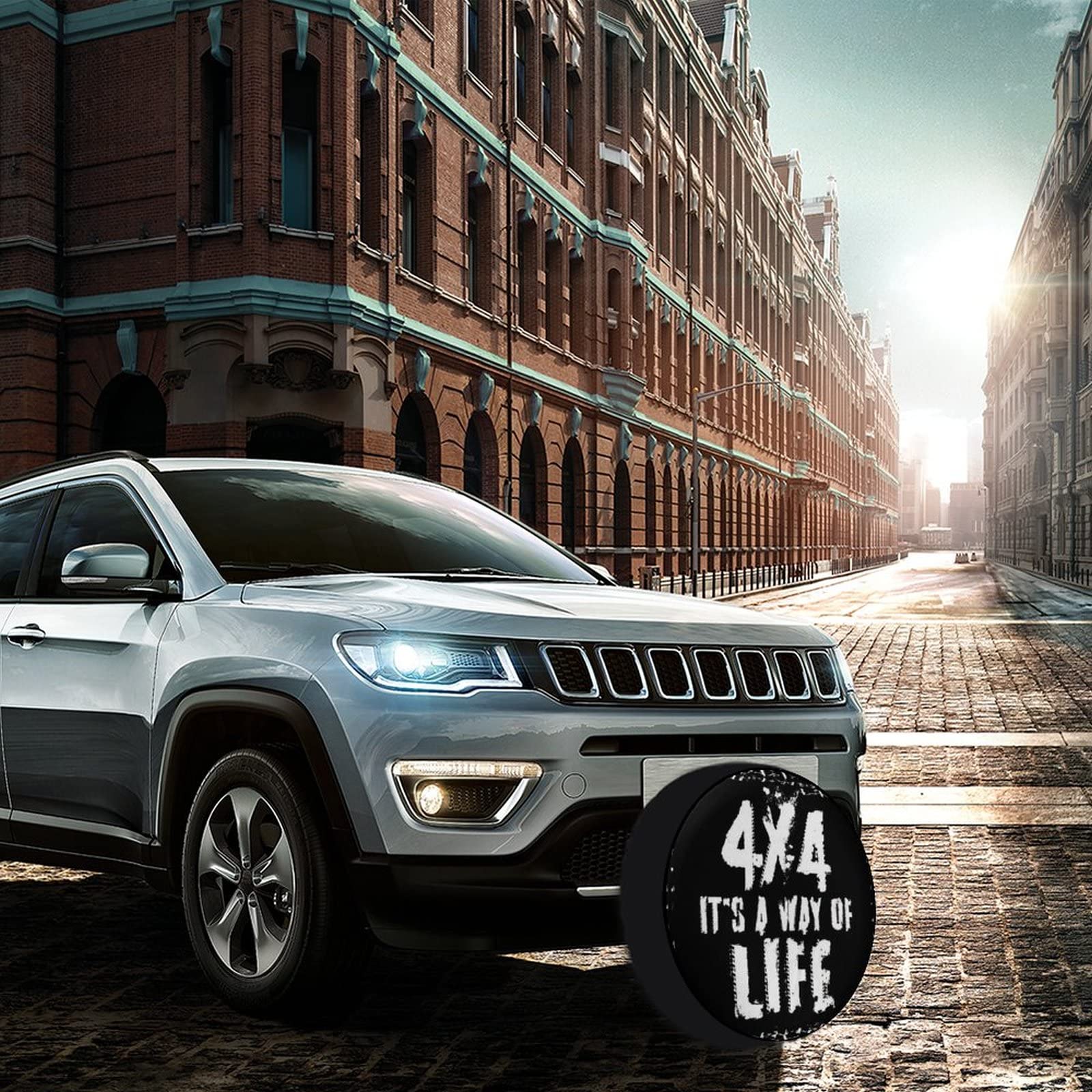 Copertura Per Ruota Di Scorta Auto - Borsa Impermeabile Per Pneumatici, Diametro 66 Cm, Con Ganci Adesivi - Foto 7