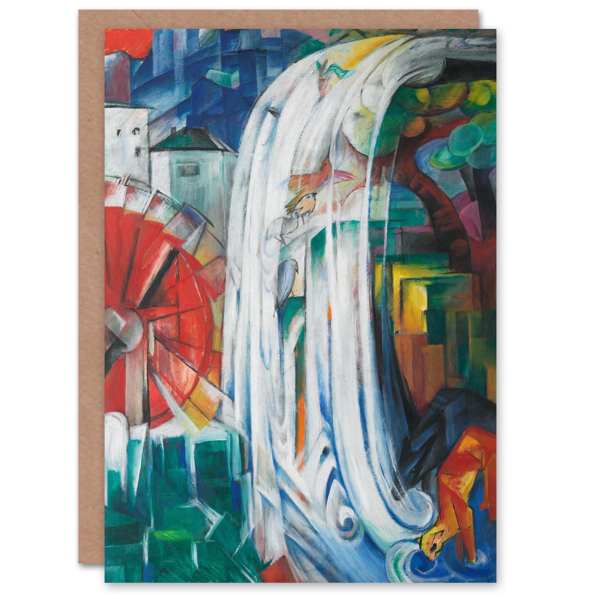 Artery8 Franz Marc Art Card The Bewitched Mill Colourful Painting