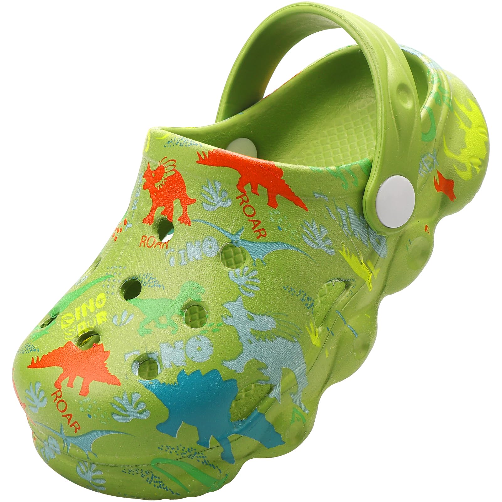 OWIF Toddler Clogs Boys Girls Kids Dinosaur Garden Shoes Slip on Sandals Slides Water Summer Shoes for Outdoor Beach Pool