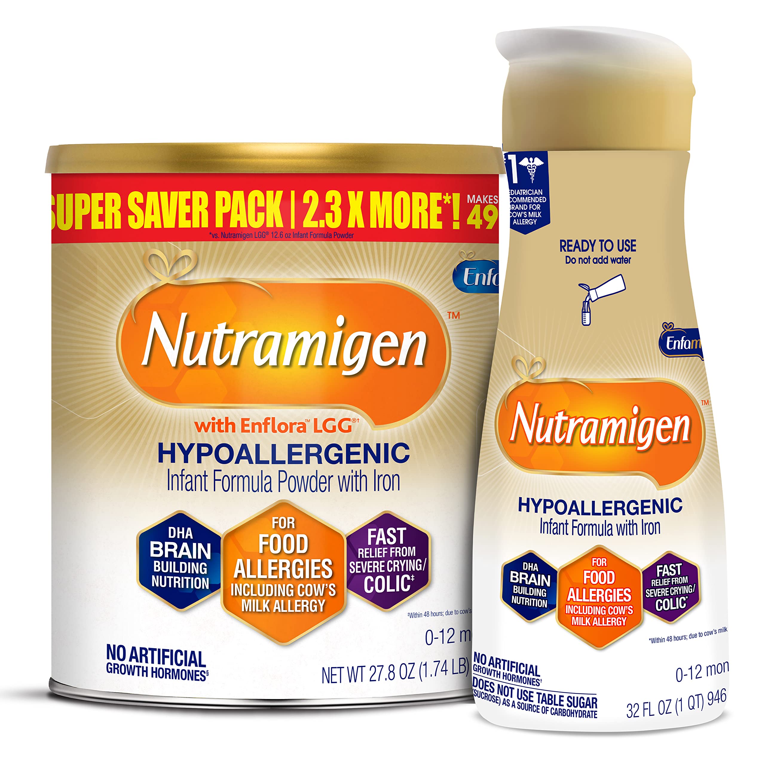 Buy Enfamil Nutramigen Infant Formula, Hypoenic and Lactose Free Formula, Fast from Severe