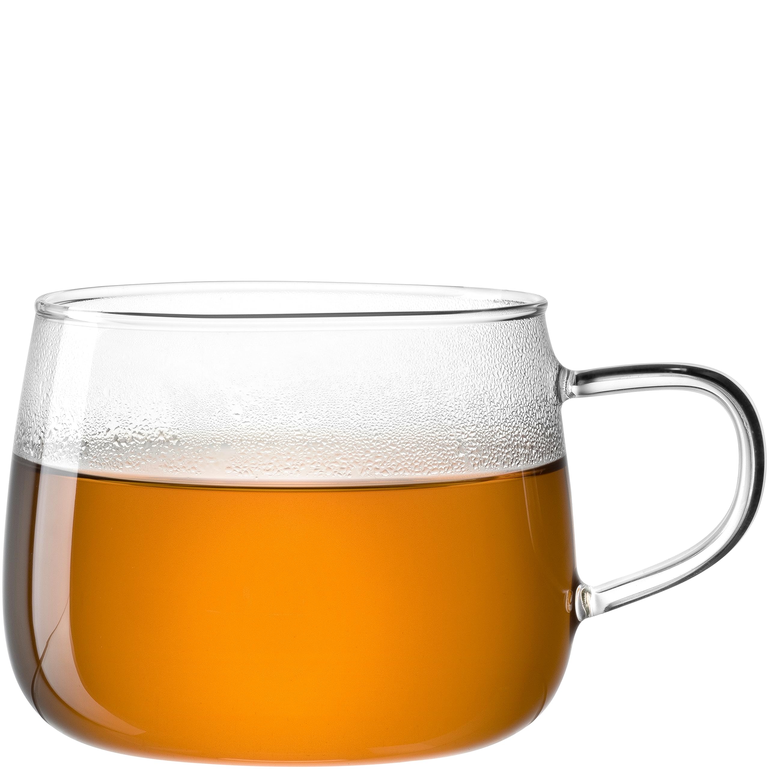 LEONARDO HOME Tè per Te Set di 4 tazze da tè in vetro borosilicato a pareti spesse, realizzate a mano, capacità 450 ml, lavabili in lavastoviglie, 4 bicchieri da tè trasparenti, 077385