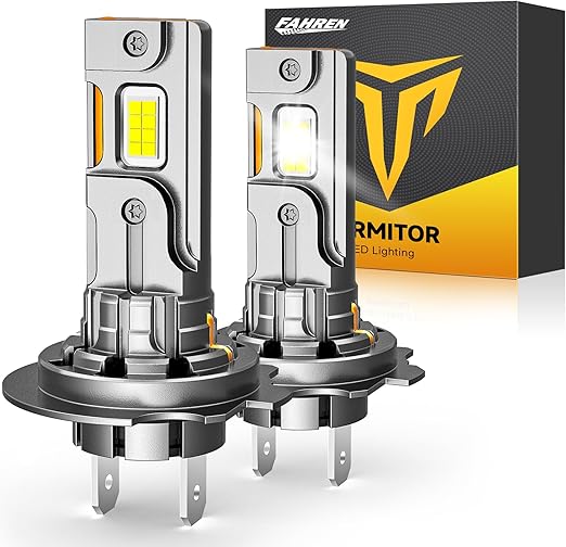 Upgraded H7 LED Bulbs, 45000LM 10X Brightness, 6500K White Super Bright, 1:1 Halogen Size, W/CSP Chips H7 H7LL Fog Lights, No Adapter Required Easy Install, Non-polarity, Pack of 2