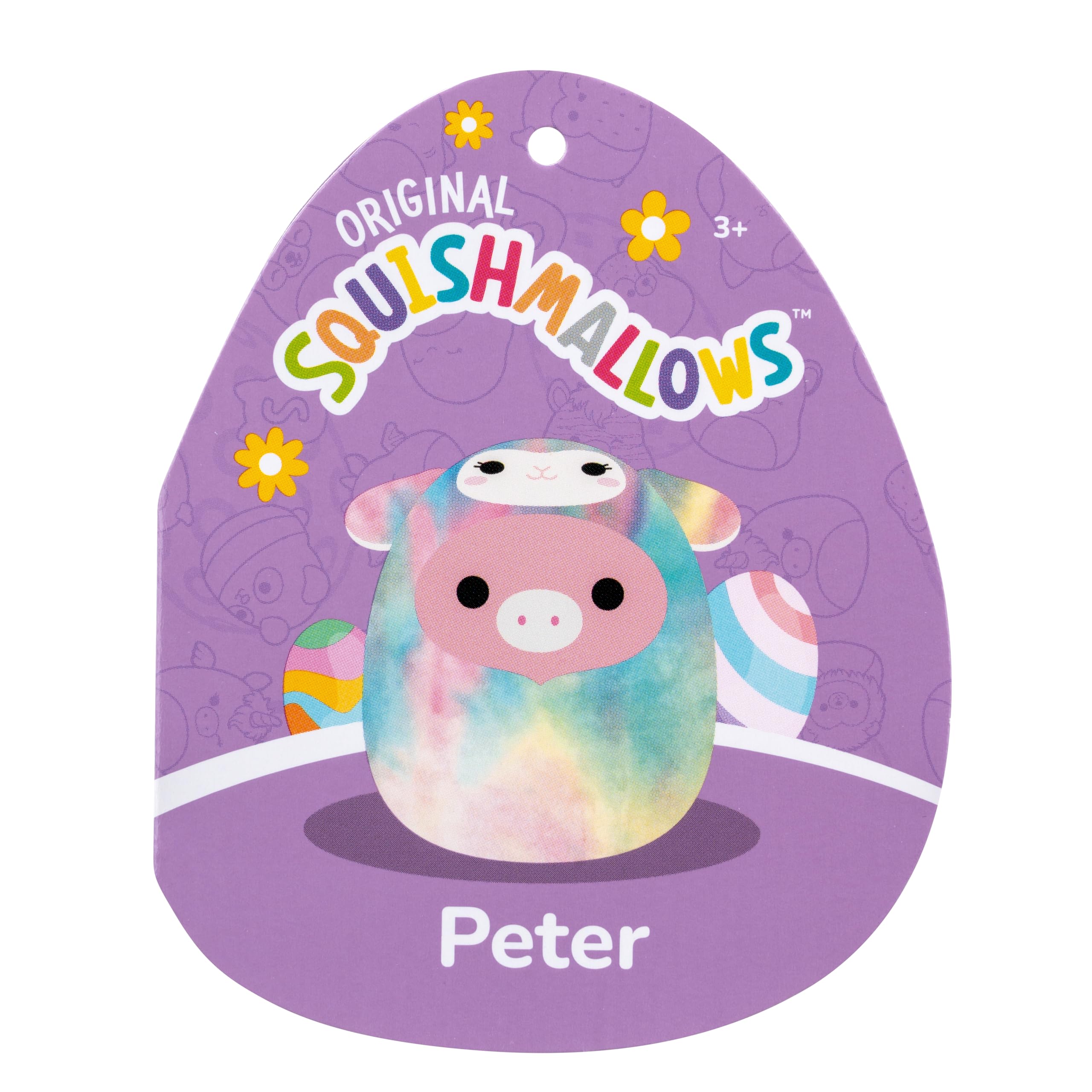 Amazon.com: Squishmallows 原創12 英吋(約30.5 公分)彼得粉紅豬彩虹羔羊服裝– 官方Jazwares  復活節毛絨公仔(中型) : 玩具和遊戲