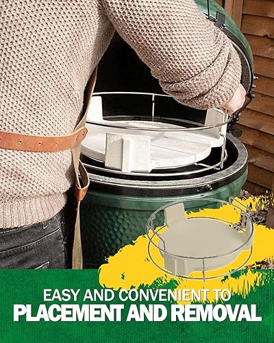 Miniatura 5 de Kit de estante expansor para barbacoa, accesorios grandes para parrilla de huevos verdes  BGE Kamado Grill Parts incluye 2 piezas de estante