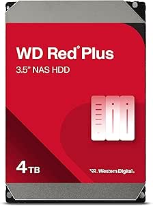 WD Red Plus 4TB NAS Disco Duro Interno 3,5" - 5400 RPM, SATA 6Gb/s, CMR, 256MB Caché