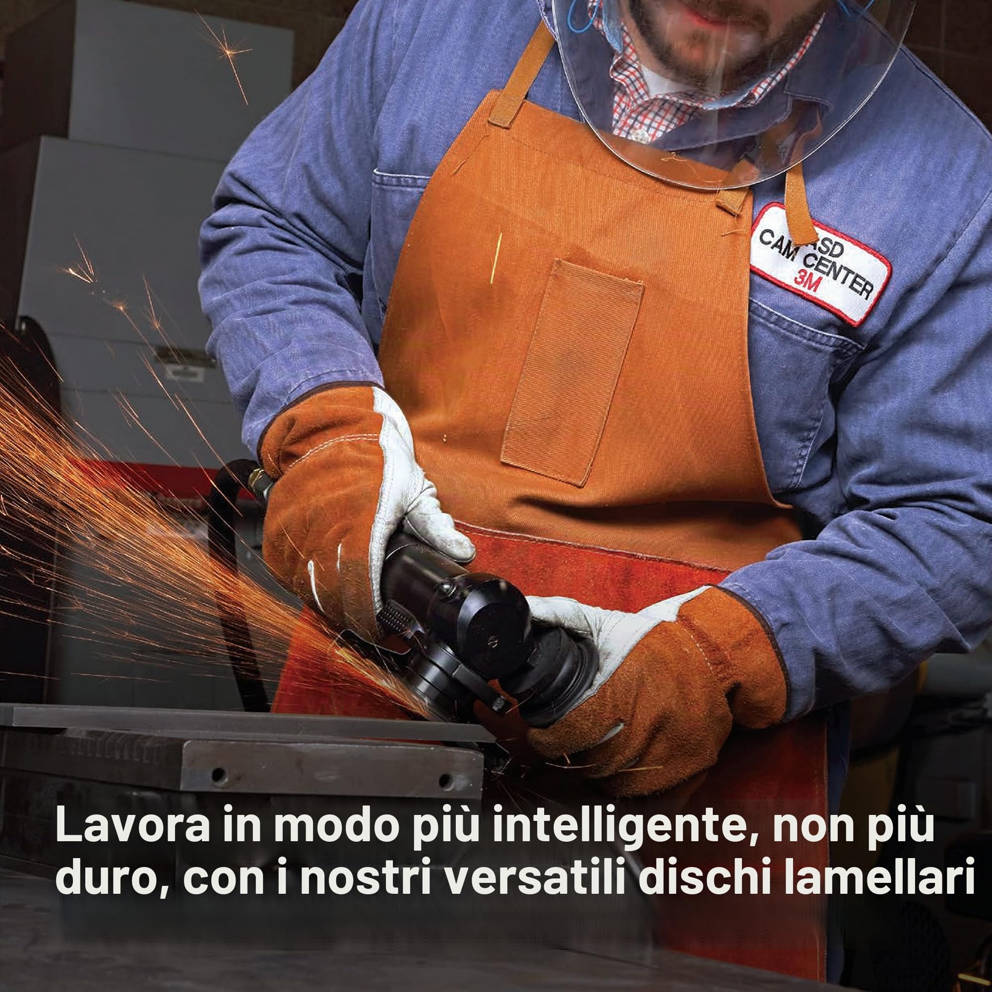 Disco lamellare 3M 769F, T27, abrasivo ad alte prestazioni, grana in ceramica a forma di precisione, 40+, 11,7 cm x 7/8 in 10 pezzi (confezione da 1)