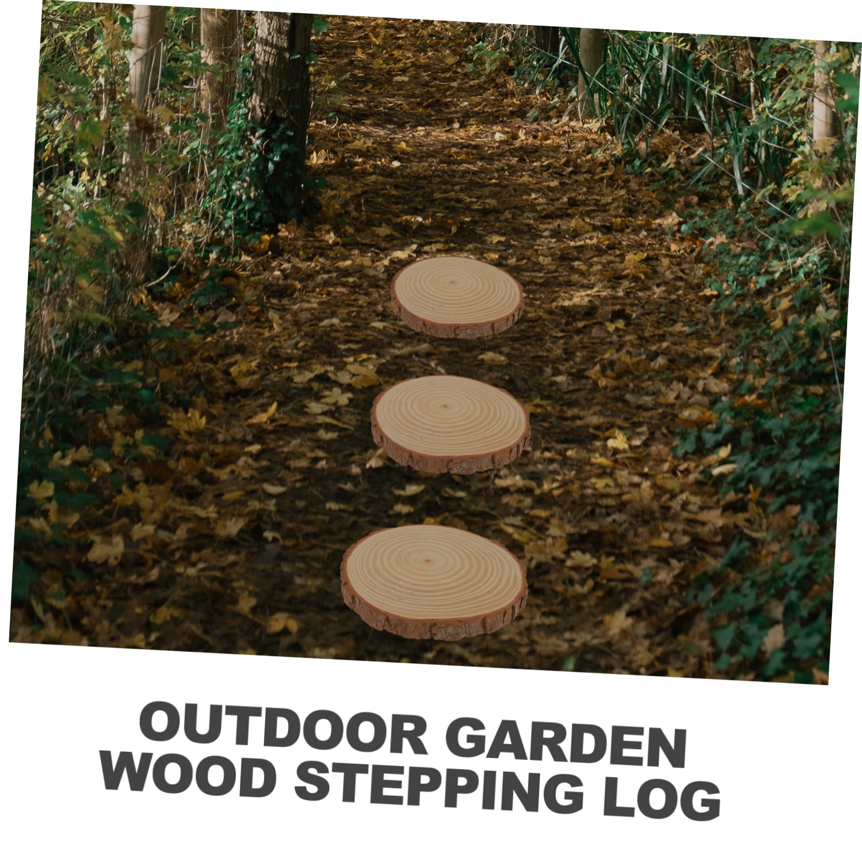 2piezas Piedras De Jardín De Madera Para Decoración Exterior Adoquines De Madera Para y Jardines Diseño Artesanal Elegante y Delicado Para Decorar Patios y Céspedes