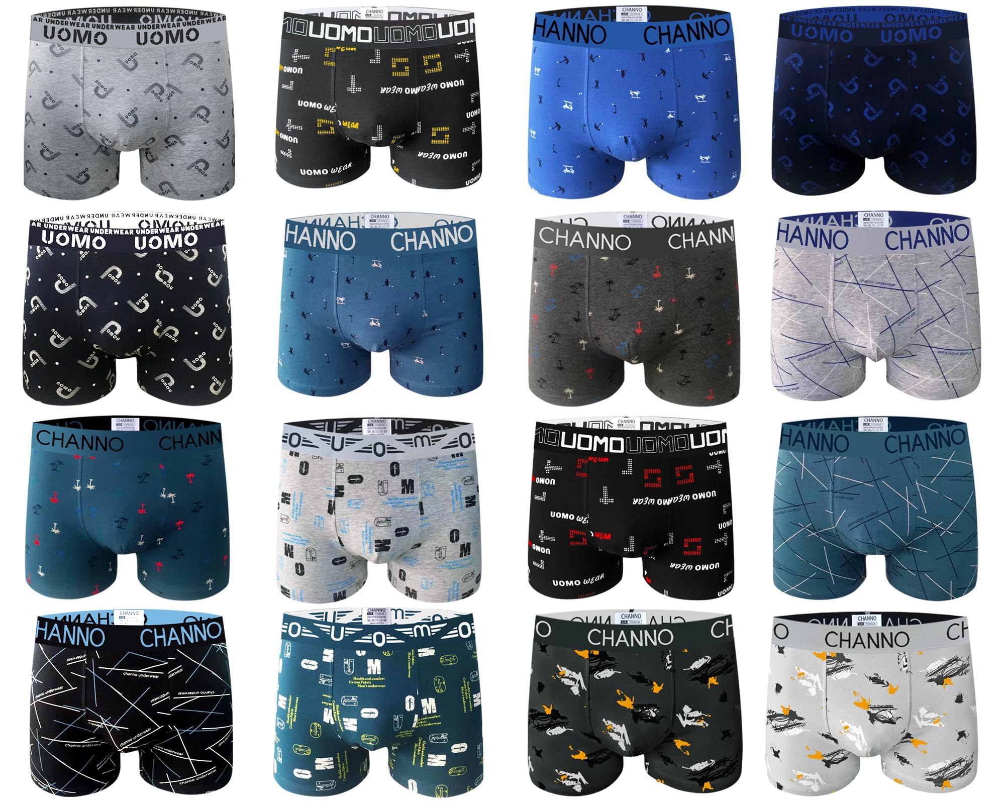 Channo Boxer en Coton pour Homme, Confortable et Doux. Collection Uomo
