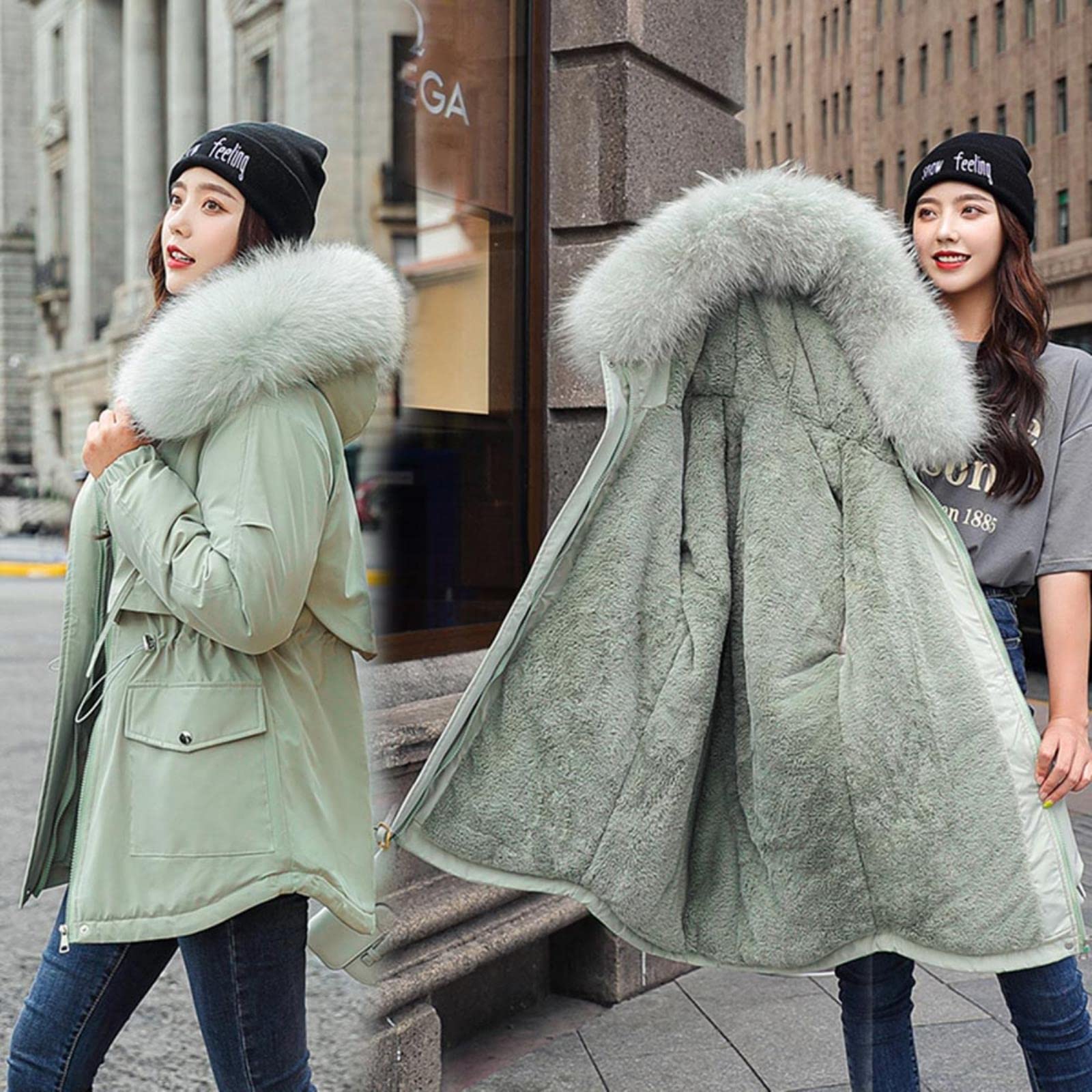 ZXCL 2021 Cotton Thick Warm Winter Jacket Coat Women Casual Parka