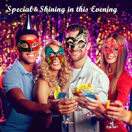 Miniatura 5 de Coxeer Mascarillas blancas 24 máscaras de máscaras sin pintar para decorar la mitad de la cara