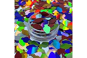 Christmas Lights Shape Mix Christmas Candy Cane Peppermint Solvent Resistant Glitter for...